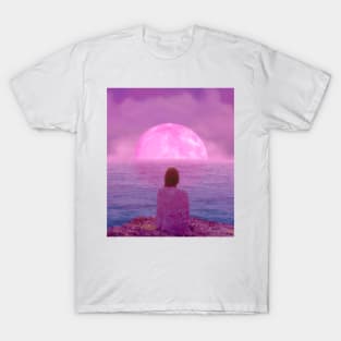 My My Moon - Digital Collage Art T-Shirt